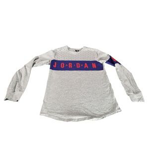 Air Jordan Retro 7 Long Sleeve Tee TShirt Men Sz S‎ Stars Logo Casual Athleisure